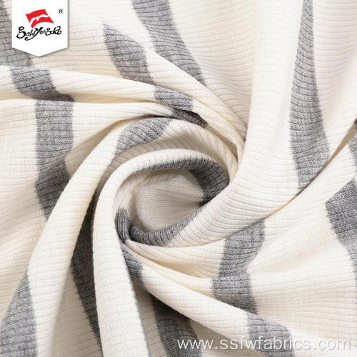 Dyed Composition Polyester Rib Knit Fabric